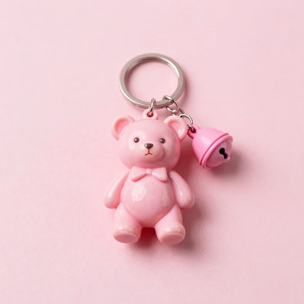 Pastel Teddy Bear Bell Bag Charm